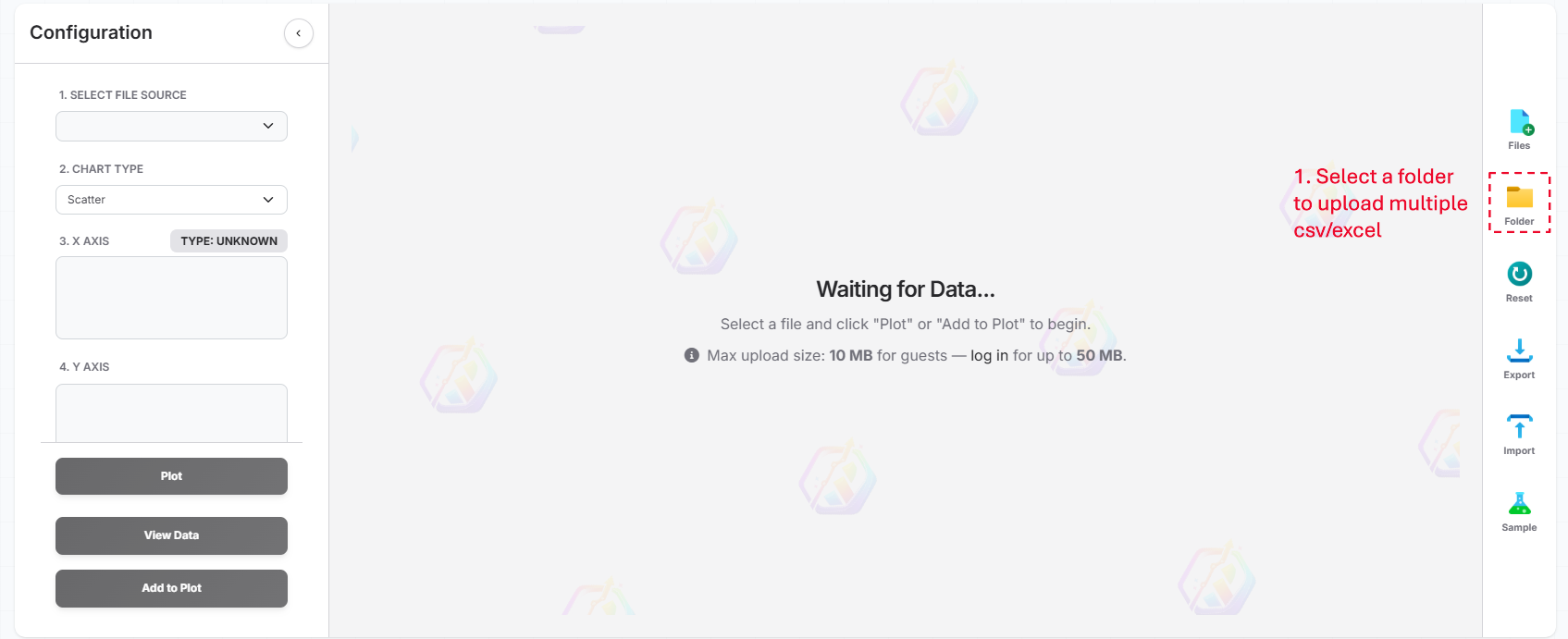 Upload a folder of CSV files to DataPlotter